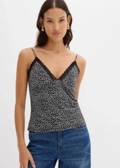 Femme bonprix T-Shirts & Tops|Top en mesh à fines bretelles