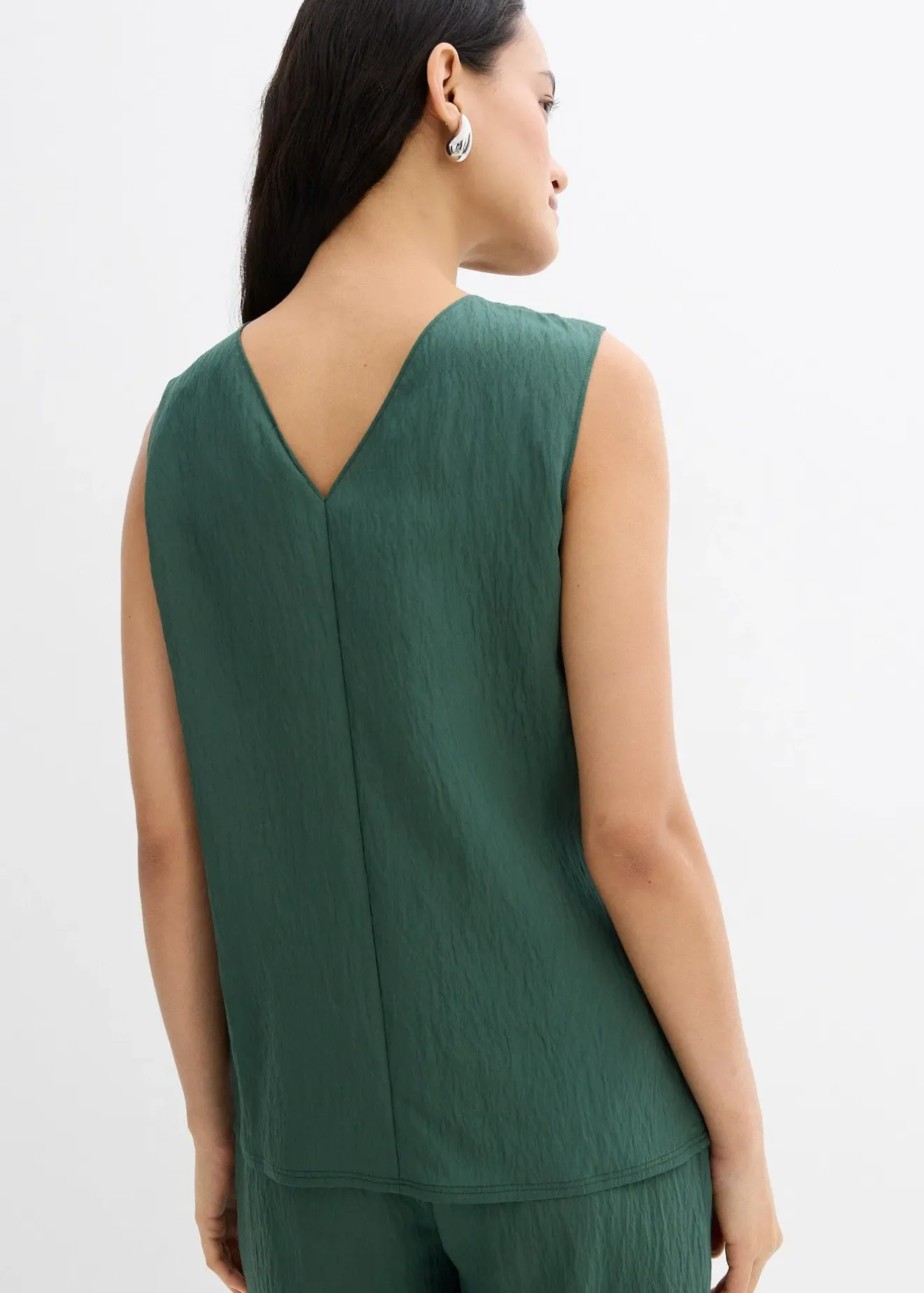 Femme bonprix Deux Pièces & Ensembles|Chemisiers|Top en viscose mélangée, effet froissé