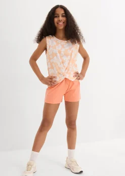 bonprix Top et short en coton extensible (ens. 2 pces)|Enfant Filles 9-16 Ans·Shorts|Filles 9-16 Ans·T-Shirts & Chemisiers