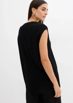 Femme bonprix Maille|T-Shirts & Tops|Top fluide en maille de viscose, coupe ballon