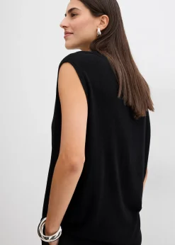 Femme bonprix Maille|T-Shirts & Tops|Top fluide en maille de viscose, coupe ballon