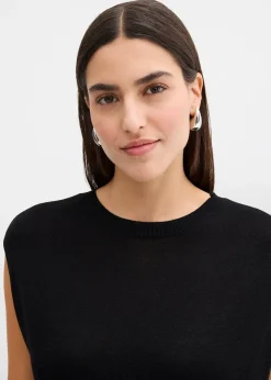 Femme bonprix Maille|T-Shirts & Tops|Top fluide en maille de viscose, coupe ballon