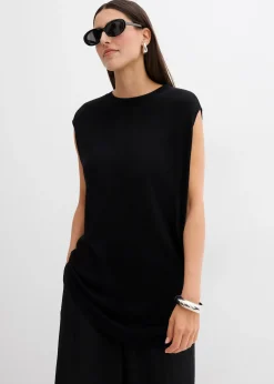 Femme bonprix Maille|T-Shirts & Tops|Top fluide en maille de viscose, coupe ballon