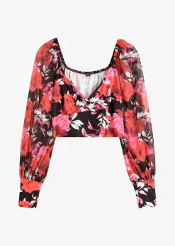 bonprix Top manches longues, cropped|Femme Chemisiers|T-Shirts & Tops