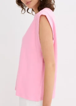 Femme bonprix T-Shirts & Tops|Top oversize avec mancherons en bord-côte