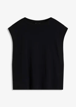 Femme bonprix T-Shirts & Tops|Top oversize avec mancherons en bord-côte