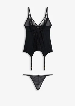 bonprix Top porte-jarretelles et string (ens. 2 pces)|Femme Guêpières & Déshabillés|Dessous