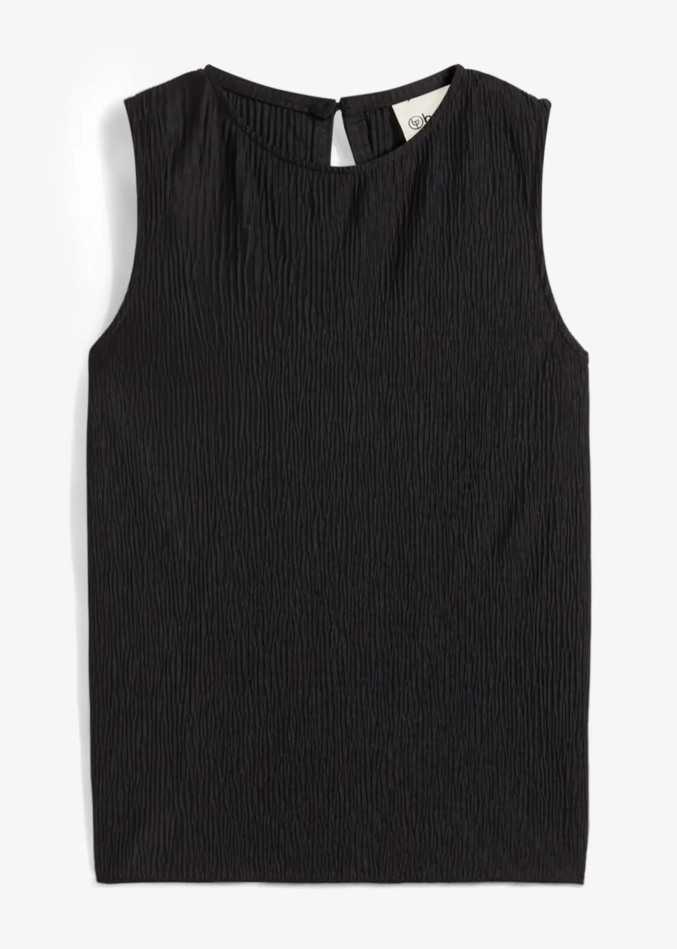 Femme bonprix T-Shirts & Tops|Top sans manches aspect froissé