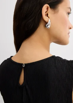 Femme bonprix T-Shirts & Tops|Top sans manches aspect froissé