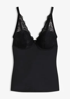 bonprix Top soutien-gorge sculptant à coques et dentelle, maintien modéré|Femme Bodies|Lingerie Sculptante