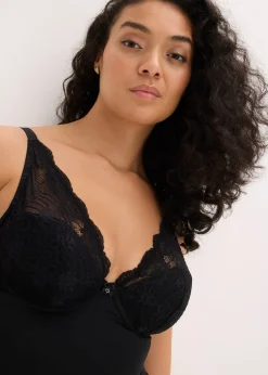 bonprix Top soutien-gorge sculptant à coques et dentelle, maintien modéré|Femme Bodies|Lingerie Sculptante