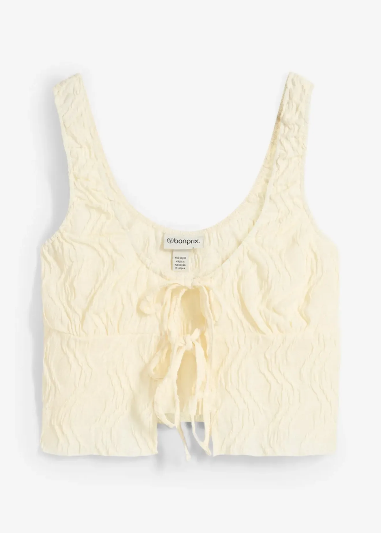 bonprix Top texturé à nouettes|Femme T-Shirts & Tops