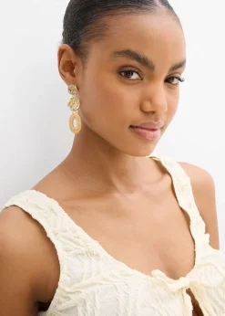 bonprix Top texturé à nouettes|Femme T-Shirts & Tops