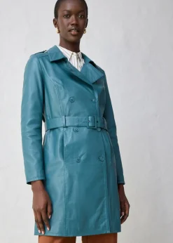 Femme bonprix Premium|Vestes & Manteaux|Trench en cuir d’agneau nappa