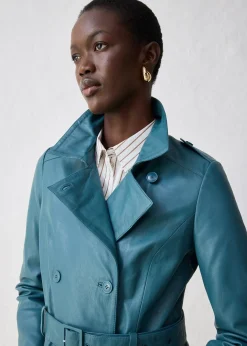 Femme bonprix Premium|Vestes & Manteaux|Trench en cuir d’agneau nappa