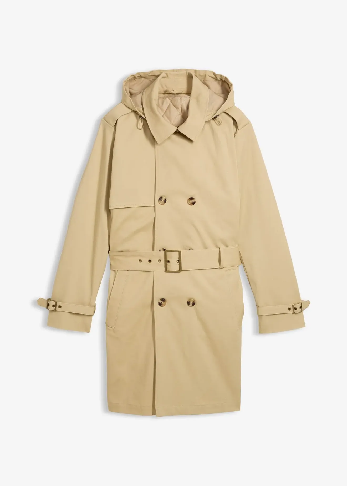 bonprix Trench-coat déperlant avec capuche amovible|Homme Vestes
