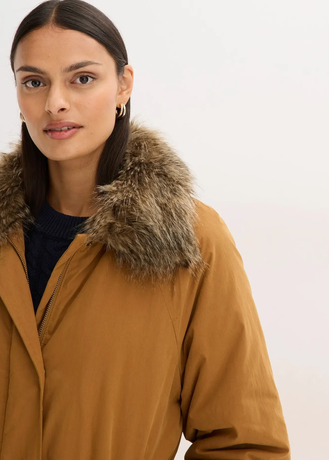 bonprix Trench-coat rembourré à col amovible|Femme Vestes & Manteaux