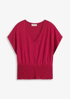 bonprix T-shirt à base smockée|Femme T-Shirts & Tops