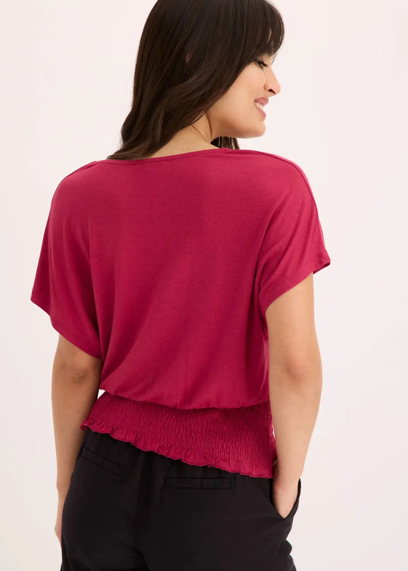 bonprix T-shirt à base smockée|Femme T-Shirts & Tops