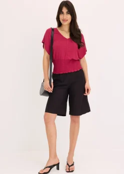 bonprix T-shirt à base smockée|Femme T-Shirts & Tops