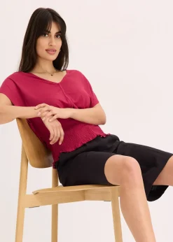 bonprix T-shirt à base smockée|Femme T-Shirts & Tops