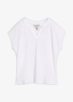 Femme bonprix T-Shirts & Tops|T-shirt à bordure satinée