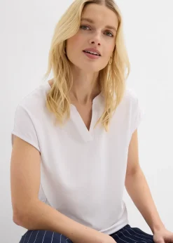 Femme bonprix T-Shirts & Tops|T-shirt à bordure satinée