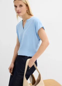 Femme bonprix T-Shirts & Tops|T-shirt à bordure satinée