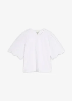 bonprix T-shirt à broderie anglaise|Femme T-Shirts & Tops