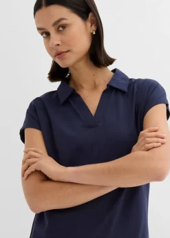 bonprix T-shirt à col polo ouvert|Femme T-Shirts & Tops