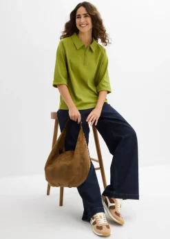 Femme bonprix T-Shirts & Tops|T-shirt à col zippé