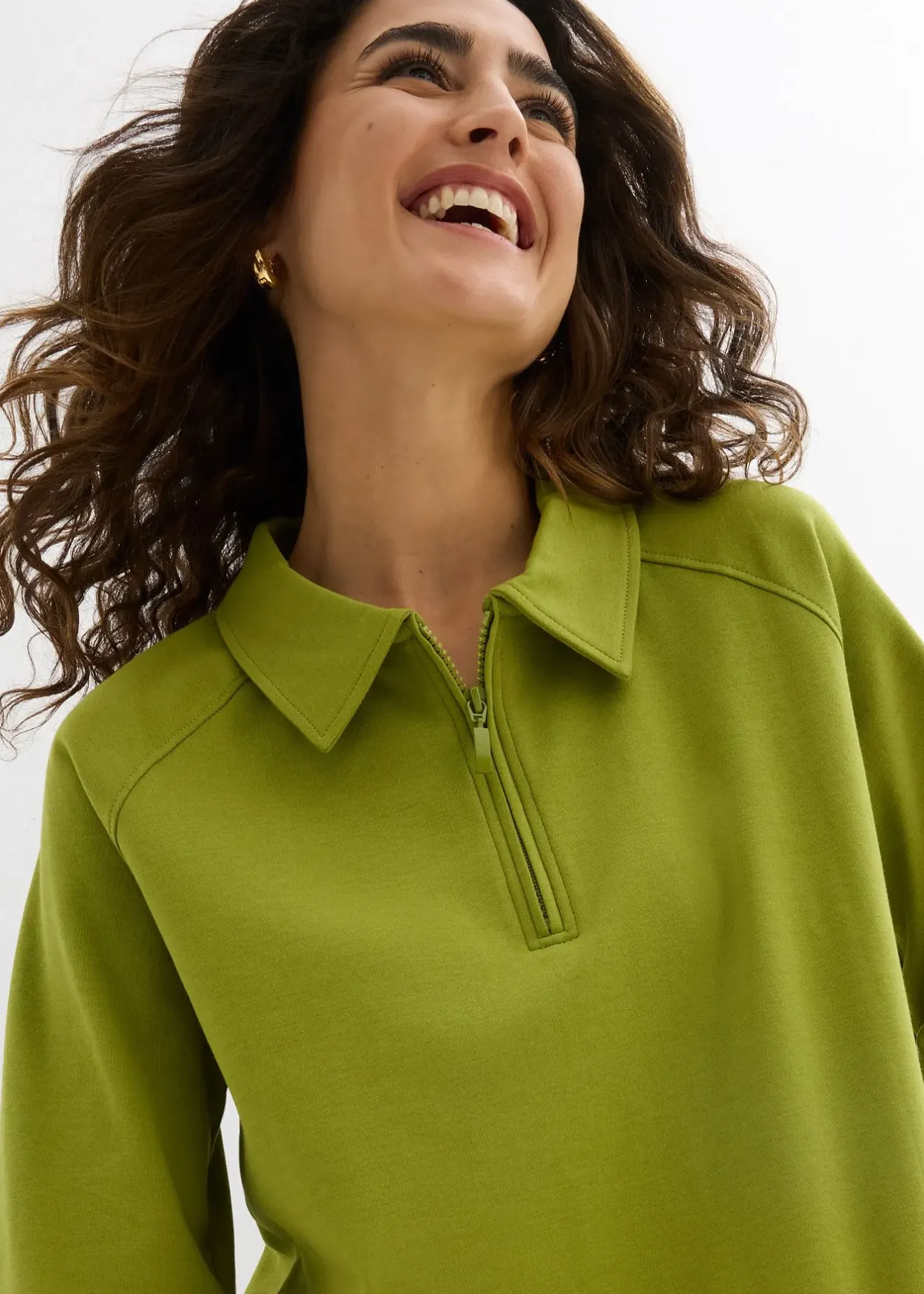 Femme bonprix T-Shirts & Tops|T-shirt à col zippé