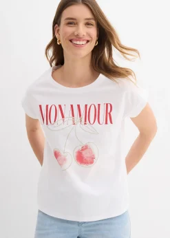 bonprix T-shirt 100% coton|Femme T-Shirts & Tops