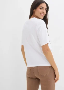 bonprix T-shirt 100% coton|Femme Basiques|T-Shirts & Tops