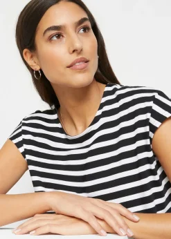 bonprix T-shirt 100% coton|Femme Basiques|T-Shirts & Tops