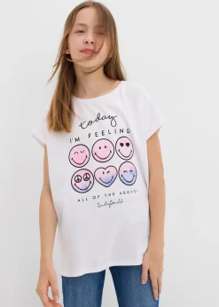 SmileyWorld T-shirt 100% coton imprimé smiley|Enfant Vêtements Enfant|Filles 9-16 Ans·T-Shirts & Chemisiers