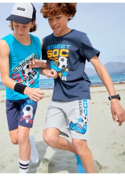 Enfant bonprix Vêtements Enfant|Garçons 9-16 Ans·Shorts|T-shirt + débardeur + bermudas garçon (ens. 4 pces)