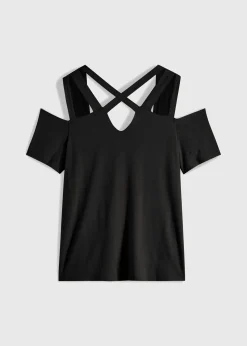 bonprix T-shirt à découpes en viscose|Femme T-Shirts & Tops