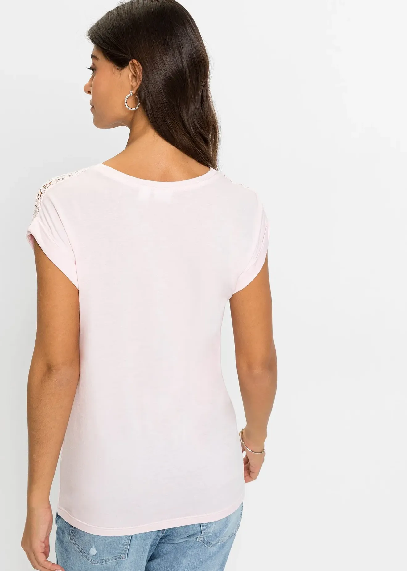 Femme bonprix T-Shirts & Tops|T-shirt à dentelle