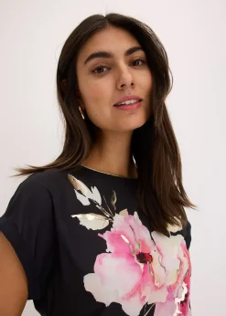 Femme bonprix T-Shirts & Tops|T-shirt à empiècement tissé