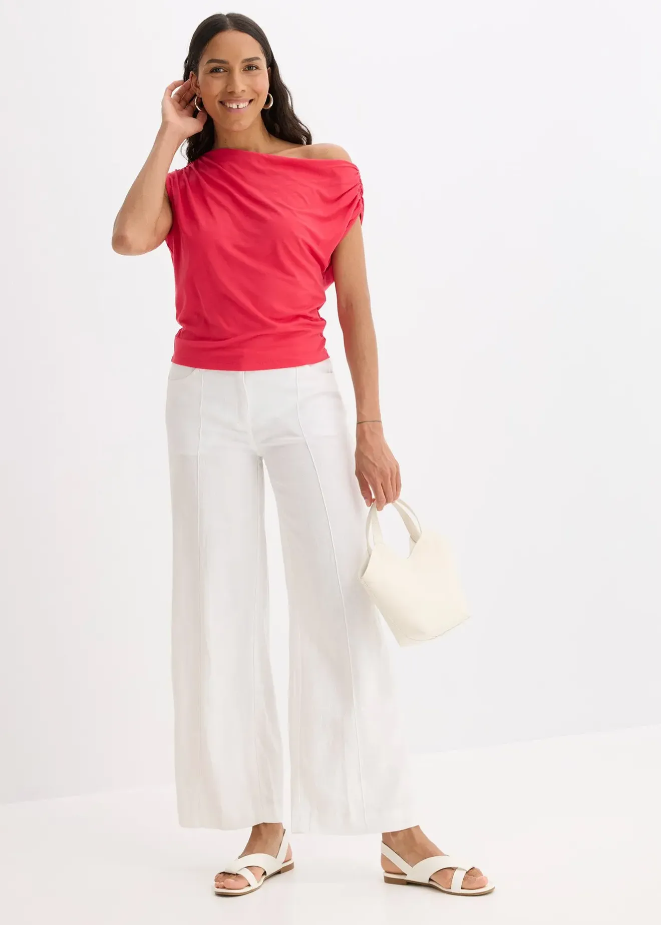 Femme bonprix T-Shirts & Tops|T-shirt à encolure asymétrique