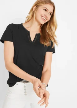 bonprix T-shirt à encolure originale|Femme T-Shirts & Tops