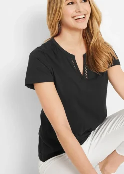 bonprix T-shirt à encolure originale|Femme T-Shirts & Tops