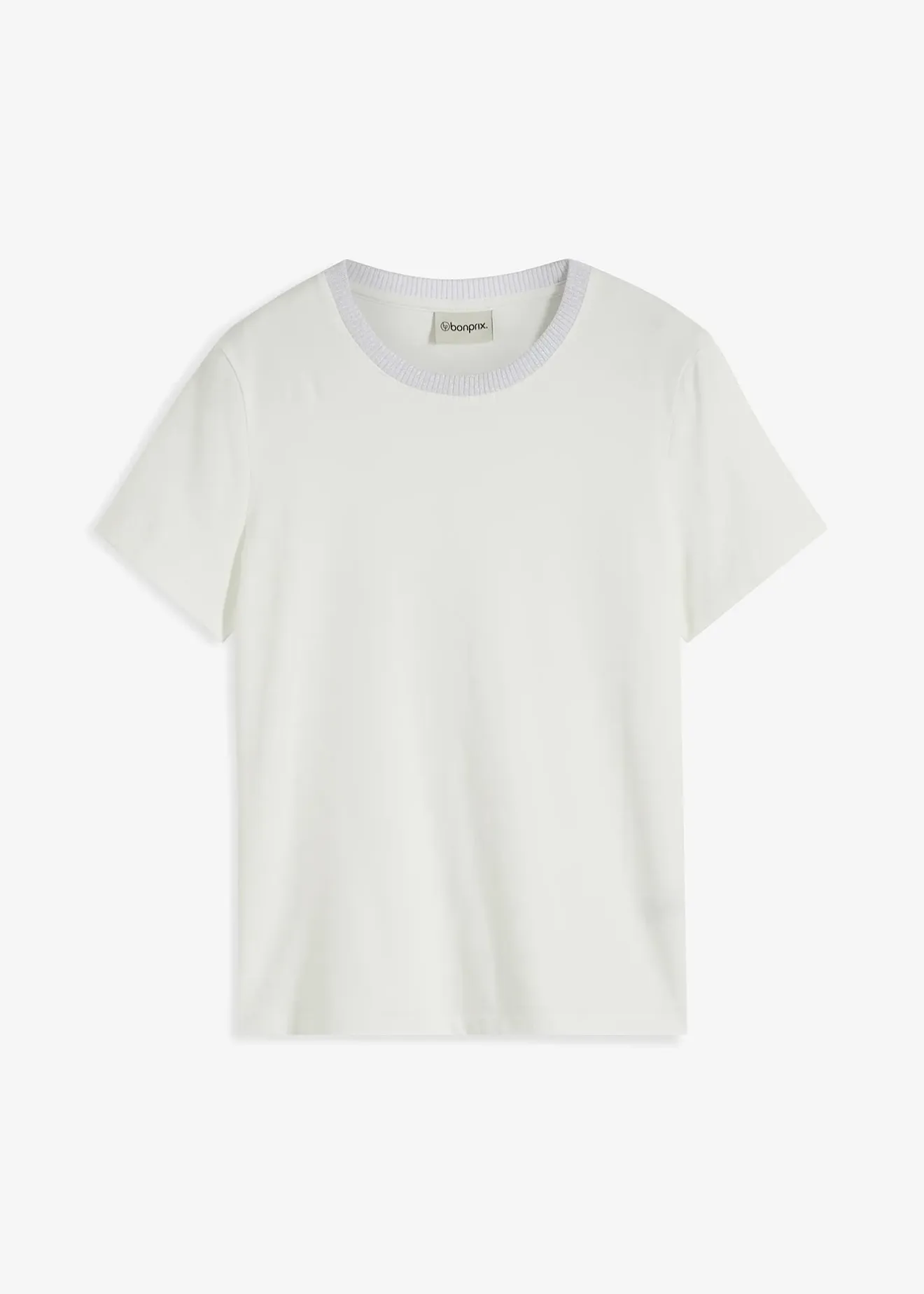 bonprix T-shirt à finitions en maille et fil brillant|Femme T-Shirts & Tops