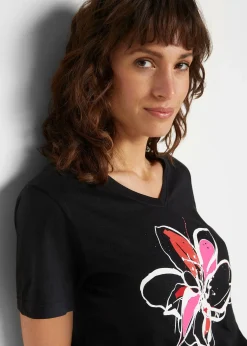 bonprix T-shirt à imprimé floral|Femme T-Shirts & Tops
