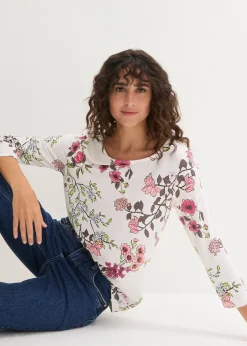 bonprix T-shirt à imprimé floral|Femme T-Shirts & Tops
