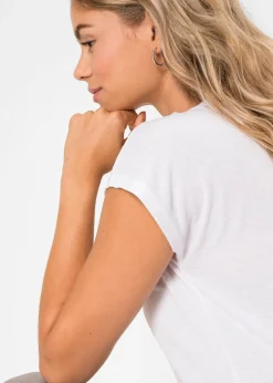 bonprix T-shirt à imprimé plume|Femme T-Shirts & Tops