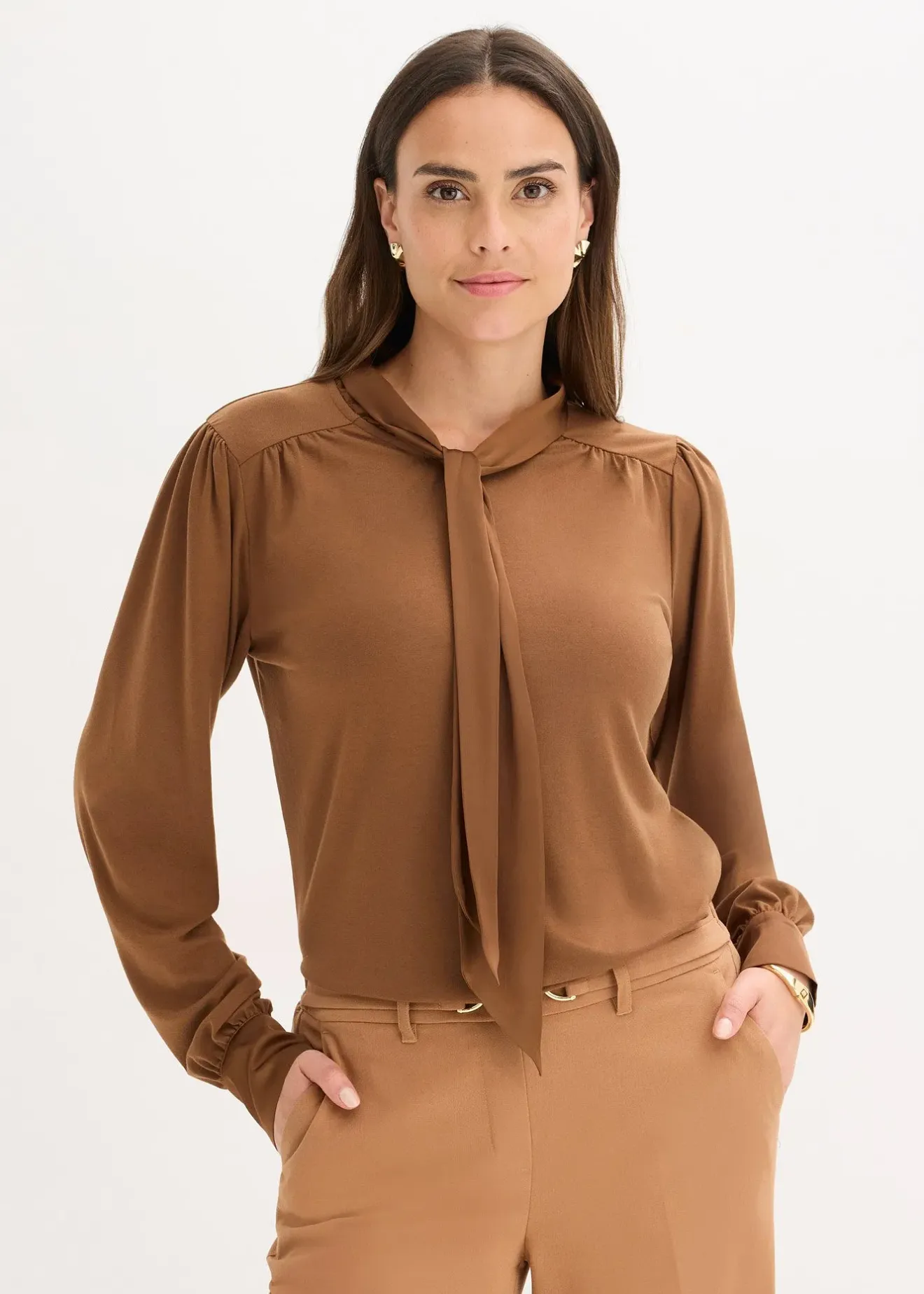bonprix T-shirt à lavallière en satin|Femme T-Shirts & Tops