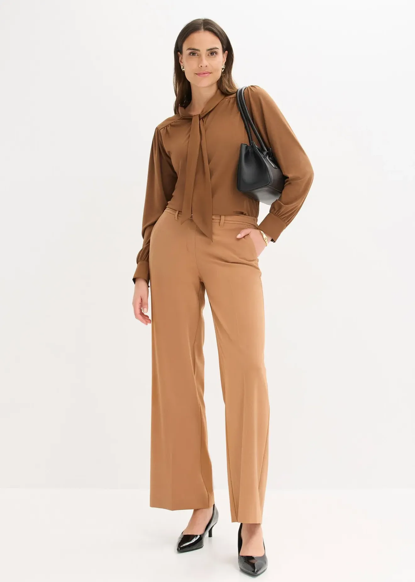 bonprix T-shirt à lavallière en satin|Femme T-Shirts & Tops