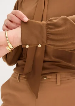 bonprix T-shirt à lavallière en satin|Femme T-Shirts & Tops